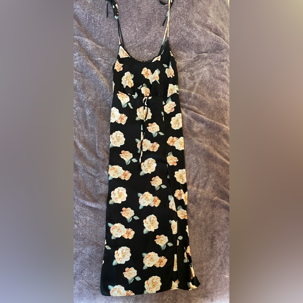 Floral Black Maxi Dress